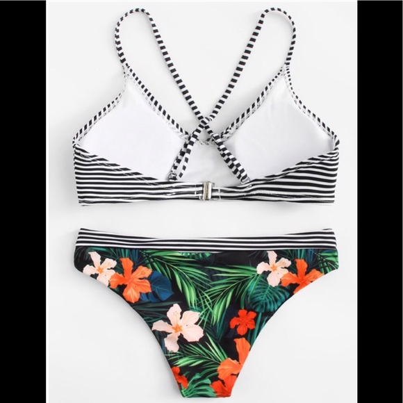 1 Left! Wila reversible Hawaiian striped bikini - Picture 6 of 7